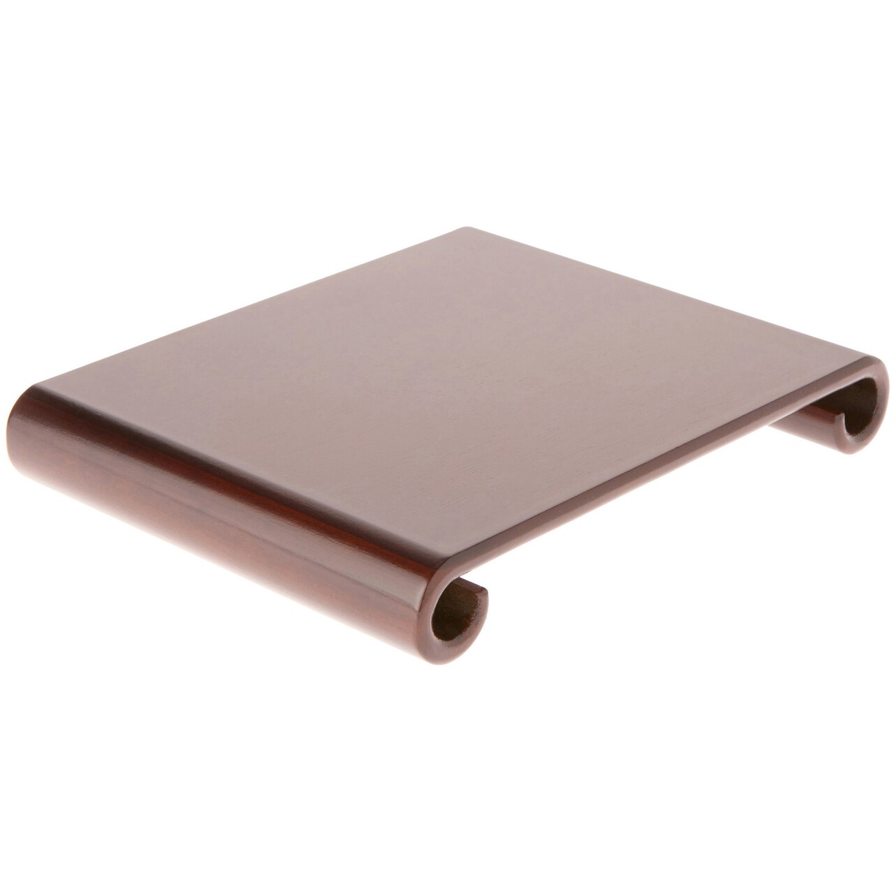 Plymor Walnut Scroll Wood Veneer Footed Display Base, 10" W x 8" D x 1.5" H (8.875" x 7.875" Display Area)